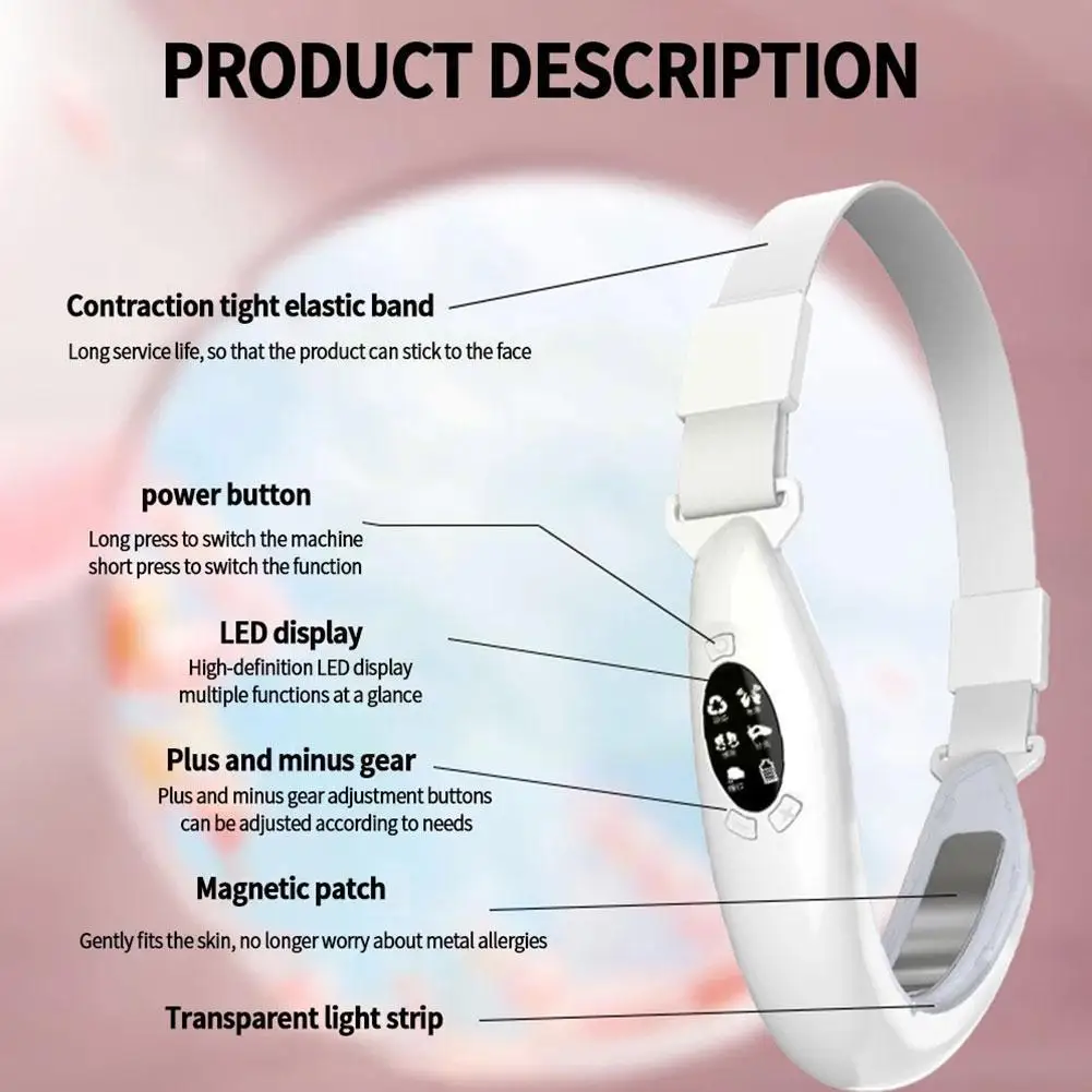 Newest Face Lift Device Massager For Face Microcurrent V Light Double LED Bandage Slimming Apparatus Reduce Beauty Chin Fac J0Z2
Newest Face Lift Device Massager For Face Microcurrent V Light Double LED Bandage Slimming Apparatus Reduce Beauty Chin Fac J0Z2