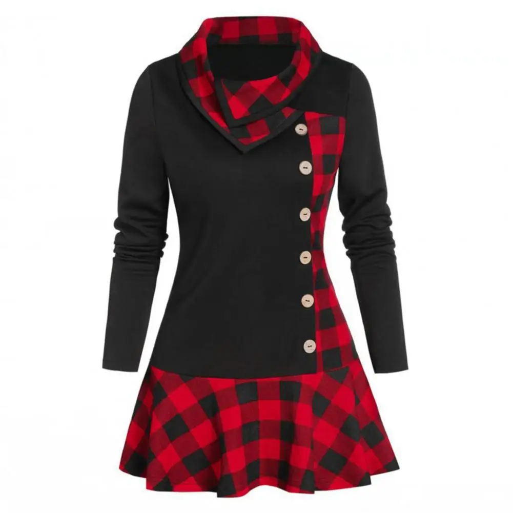 Long Sleeve Ruffles Hem Party Dress Autumn Winter Overlapped Lapel Plaid Patchwork Mini Dress Ladies Clothing for Date
Long Sleeve Ruffles Hem Party Dress Autumn Winter Overlapped Lapel Plaid Patchwork Mini Dress Ladies Clothing for Date