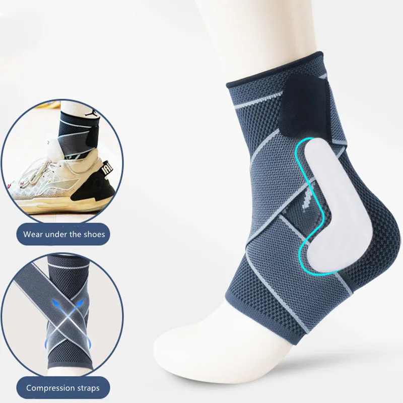 1PCS 3D Elastic Silicone Ankle Support Brace Guard Compression Sleeve Anti-sprain Foot Protector for Basketball Football Fitness
1PCS 3D Elastic Silicone Ankle Support Brace Guard Compression Sleeve Anti-sprain Foot Protector for Basketball Football Fitness