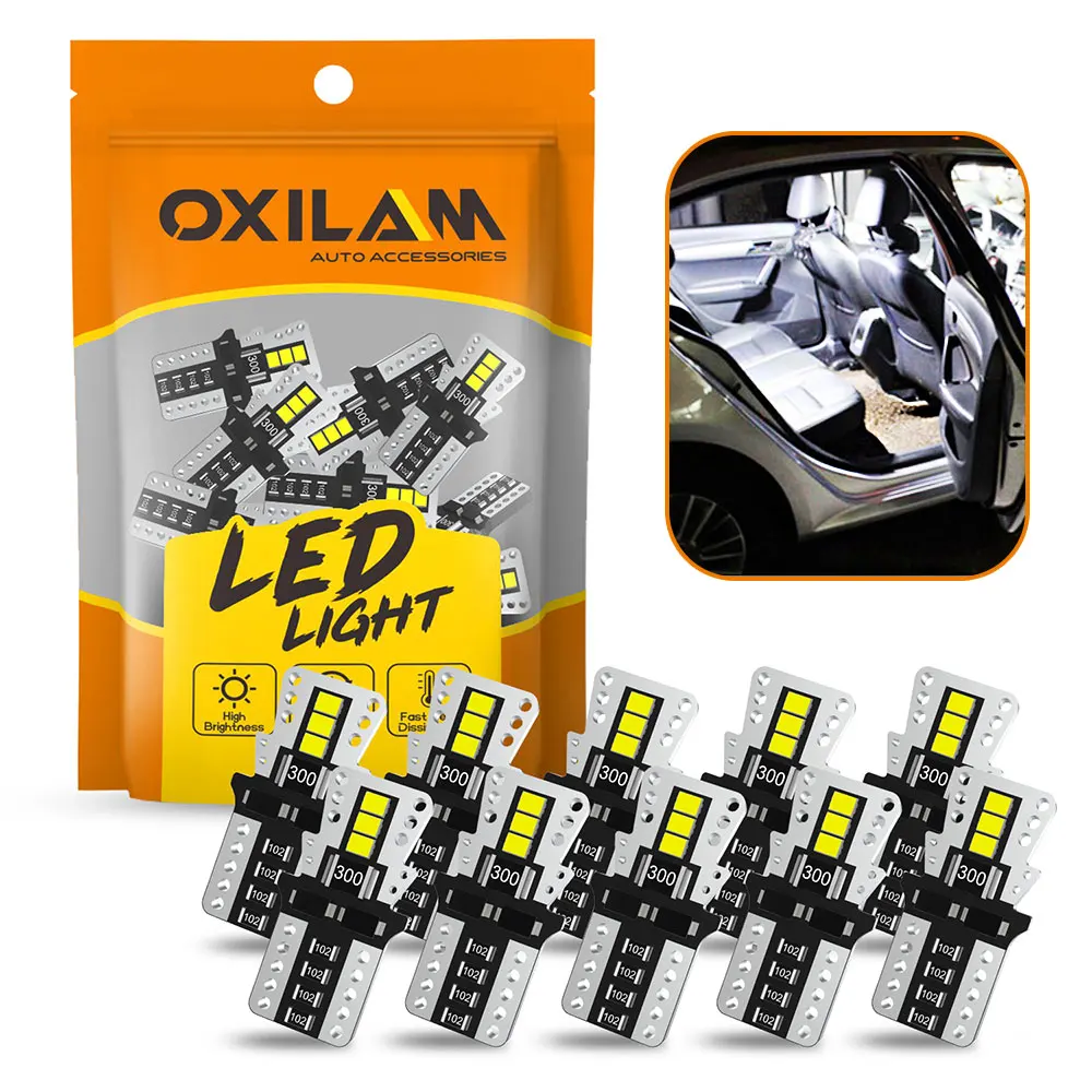 10Pcs T10 W5W LED Canbus No Error 194 168 Car Interior Reading Light Bulb Dome Light Trunk Lamp 6000K White 12V Auto Signal Lamp
10Pcs T10 W5W LED Canbus No Error 194 168 Car Interior Reading Light Bulb Dome Light Trunk Lamp 6000K White 12V Auto Signal Lamp