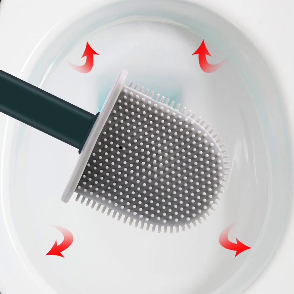 With Base Bathroom Cleaning Set Rubber Head Holder Bathroom Accessories Silicone Toilet Brush Cleaning Brush Floor-Standing
With Base Bathroom Cleaning Set Rubber Head Holder Bathroom Accessories Silicone Toilet Brush Cleaning Brush Floor-Standing