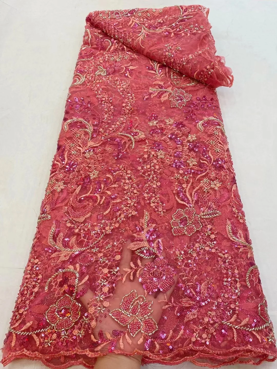 Heavy Handmade Beads Lace Fabric High Quality Embroidery African French Tulle Lace Fabric For Sequins Lace Nigerian Party Dress
Heavy Handmade Beads Lace Fabric High Quality Embroidery African French Tulle Lace Fabric For Sequins Lace Nigerian Party Dress
