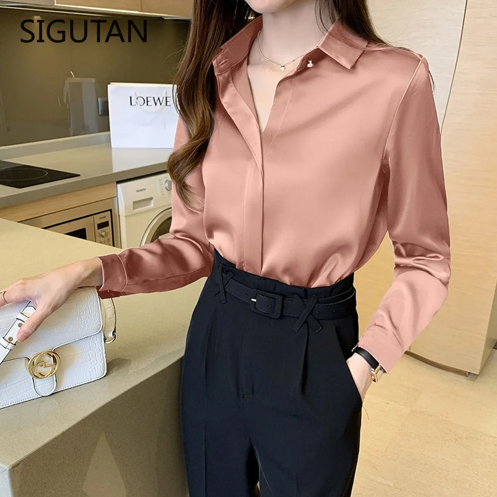 Silk Shirts Women White Shirt Women Long Sleeve Shirts Blouse Office Lady Satin Silk Blouse Tops Plus Size Woman Basic Shirt Top 
Silk Shirts Women White Shirt Women Long Sleeve Shirts Blouse Office Lady Satin Silk Blouse Tops Plus Size Woman Basic Shirt Top