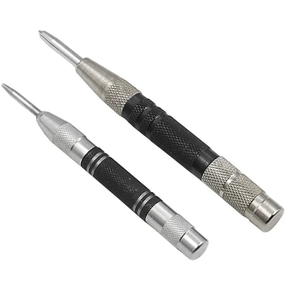 2pcs Automatic Centre Punch Silver Black Adjustable Spring Loaded Metal Drill 128mm/155mm Hole Punch Tool Parts
2pcs Automatic Centre Punch Silver Black Adjustable Spring Loaded Metal Drill 128mm/155mm Hole Punch Tool Parts