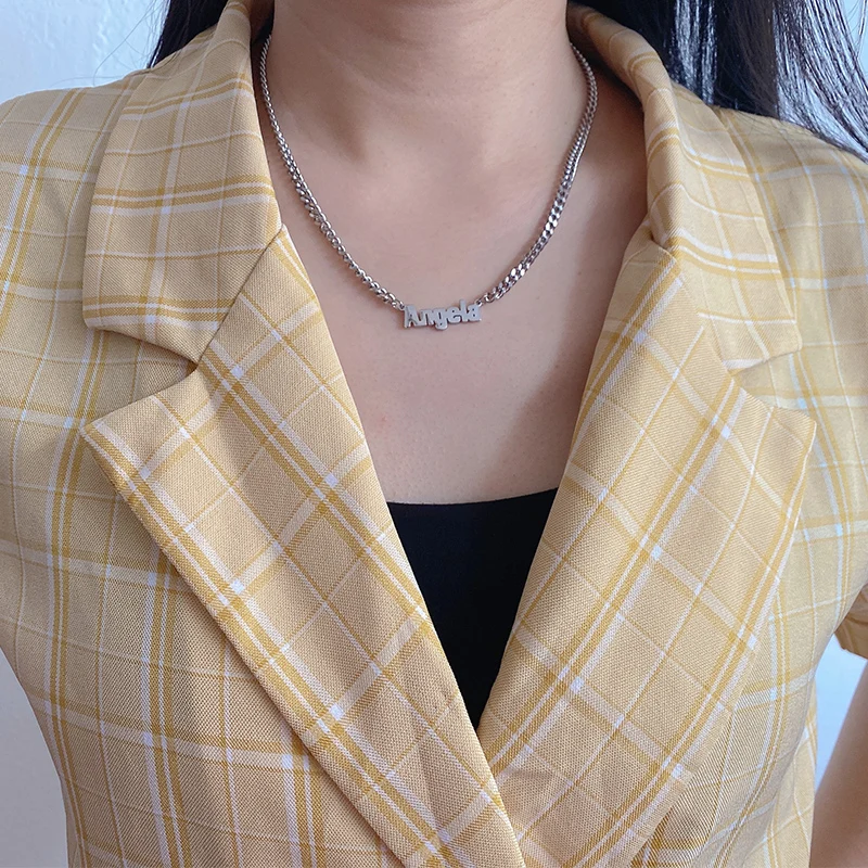 Angela stainless steel necklace personalized custom name custom pendant jewelry men and women give girlfriend gifts
Angela stainless steel necklace personalized custom name custom pendant jewelry men and women give girlfriend gifts