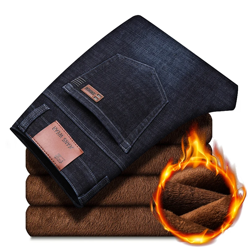 Winter Jeans Men jeans Black Slim Fit Stretch Thick Velvet Pants Warm Jeans Casual Fleece Trousers Male Plus Size men clothing
Winter Jeans Men jeans Black Slim Fit Stretch Thick Velvet Pants Warm Jeans Casual Fleece Trousers Male Plus Size men clothing