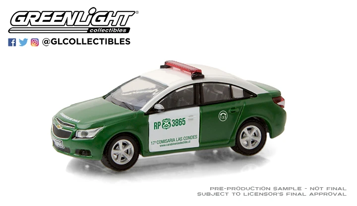 GreenLight 1:64 2013 Chevrolet Cruze Chile police car limited Collection diecast simulation model car toys
GreenLight 1:64 2013 Chevrolet Cruze Chile police car limited Collection diecast simulation model car toys