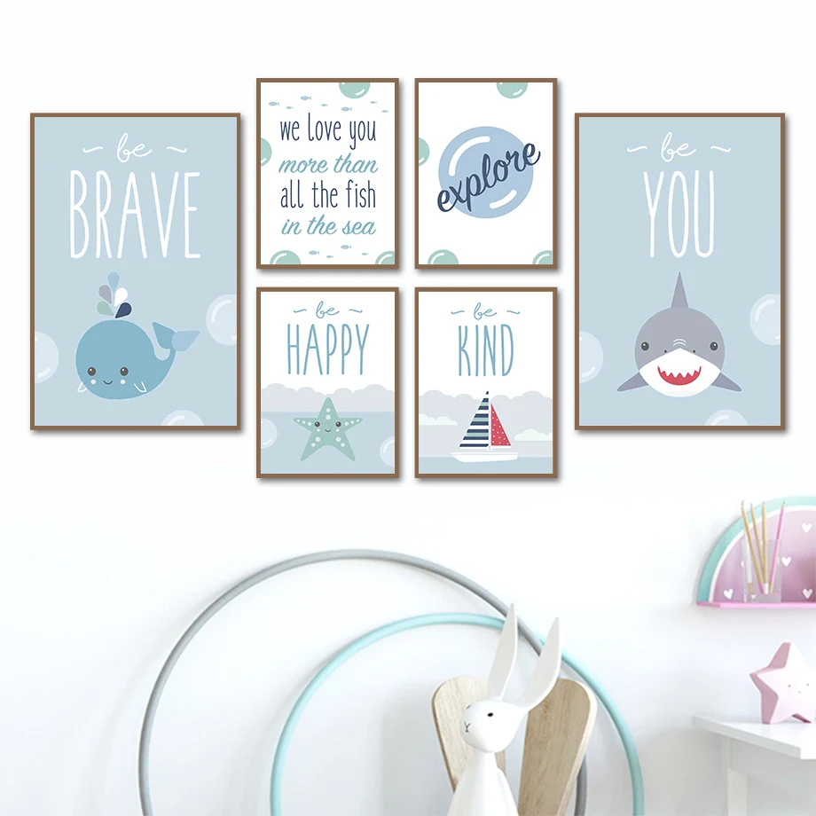 Cartoon Shark Whale Starfish Animal Ship Quote Wall Art Canvas Painting Nordic Posters And Prints Wall Pictures Kids Room Decor
Cartoon Shark Whale Starfish Animal Ship Quote Wall Art Canvas Painting Nordic Posters And Prints Wall Pictures Kids Room Decor
