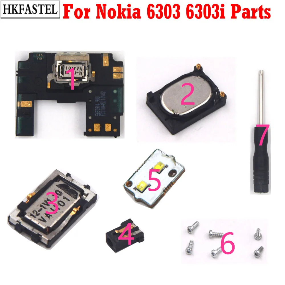 Крышка детали HKFASTEL 6303ci для Nokia 6303 6303c 6303i корпус антенны сотового телефона динамик