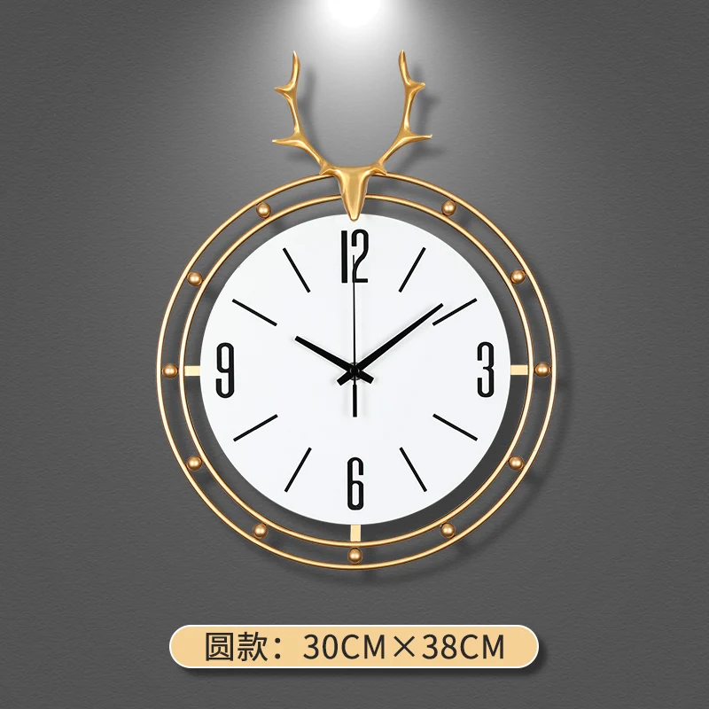 Luxury Metal Wall Clock Living Room Deer Head Luxury Large Silent Wall Clock Nordic Modern Duvar Saati Home Decoration BE50WC
Luxury Metal Wall Clock Living Room Deer Head Luxury Large Silent Wall Clock Nordic Modern Duvar Saati Home Decoration BE50WC