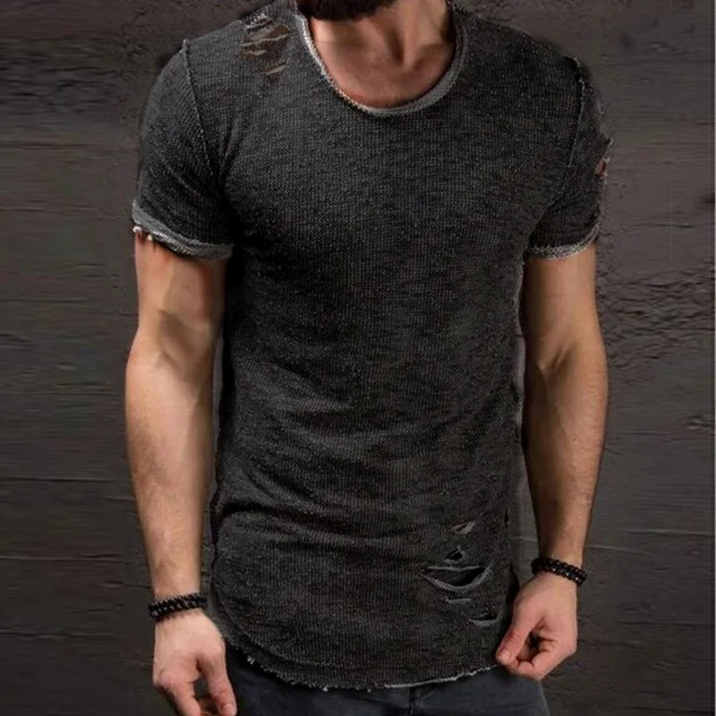 Men Solid Hallow Out Short Sleeve Casual T Shirt Round Neck for Summer Tops
Men Solid Hallow Out Short Sleeve Casual T Shirt Round Neck for Summer Tops