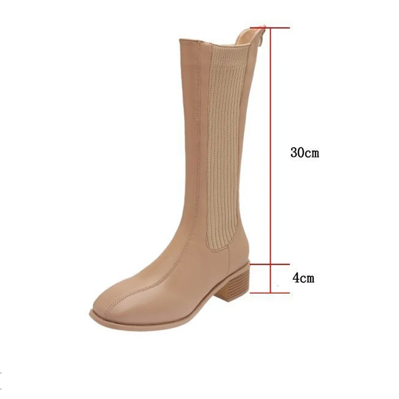 2020 Chelsea Boots Women Chunky Winter Shoes High Boots Elastic cloth Thick Heel Brand Designer Pu Leather Botas Altas Mujer
2020 Chelsea Boots Women Chunky Winter Shoes High Boots Elastic cloth Thick Heel Brand Designer Pu Leather Botas Altas Mujer