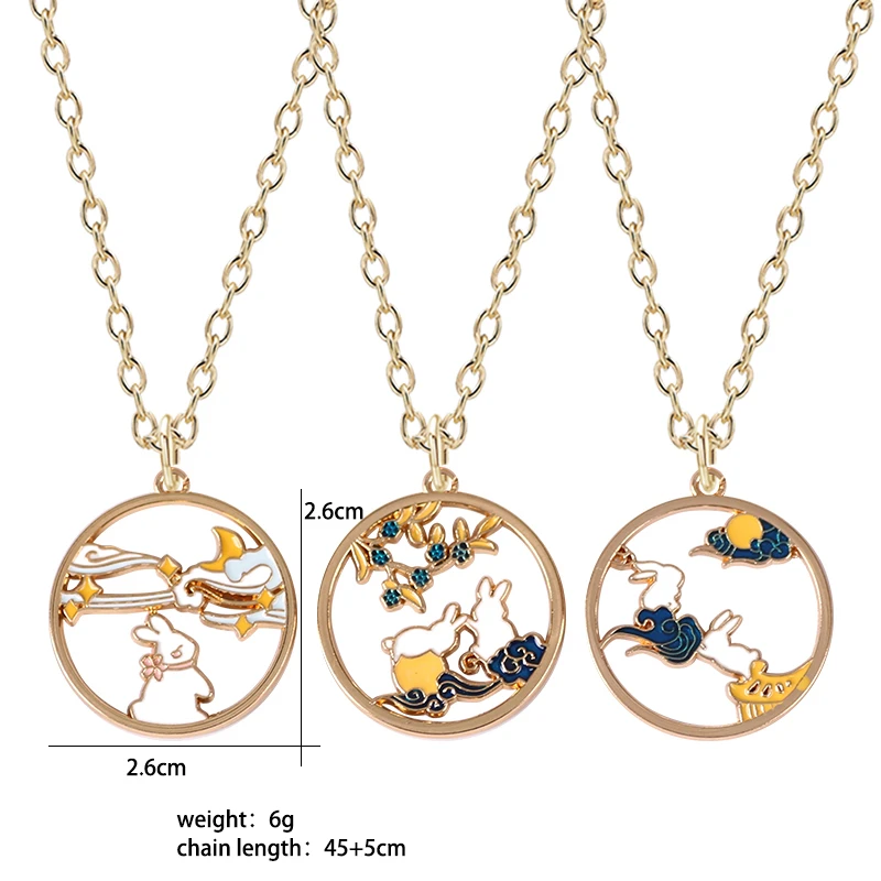 Bohemian Style Fashion Girl Necklace Animal Round Hollow Cute Bunny Pendant Alloy Material Temperament Female Jewelry Gift Hot
Bohemian Style Fashion Girl Necklace Animal Round Hollow Cute Bunny Pendant Alloy Material Temperament Female Jewelry Gift Hot