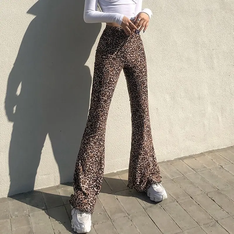 Sweetown Brown Leopard Joggers Women High Waist Flare Pants Double Layer Mesh E Girl Aesthetic Trousers Female Sweatpants 2021
Sweetown Brown Leopard Joggers Women High Waist Flare Pants Double Layer Mesh E Girl Aesthetic Trousers Female Sweatpants 2021