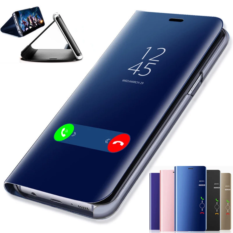 Флип-чехол для смартфона с зеркальным покрытием чехол Samsung galaxy S6 Edge Plus S 6 S6edge
