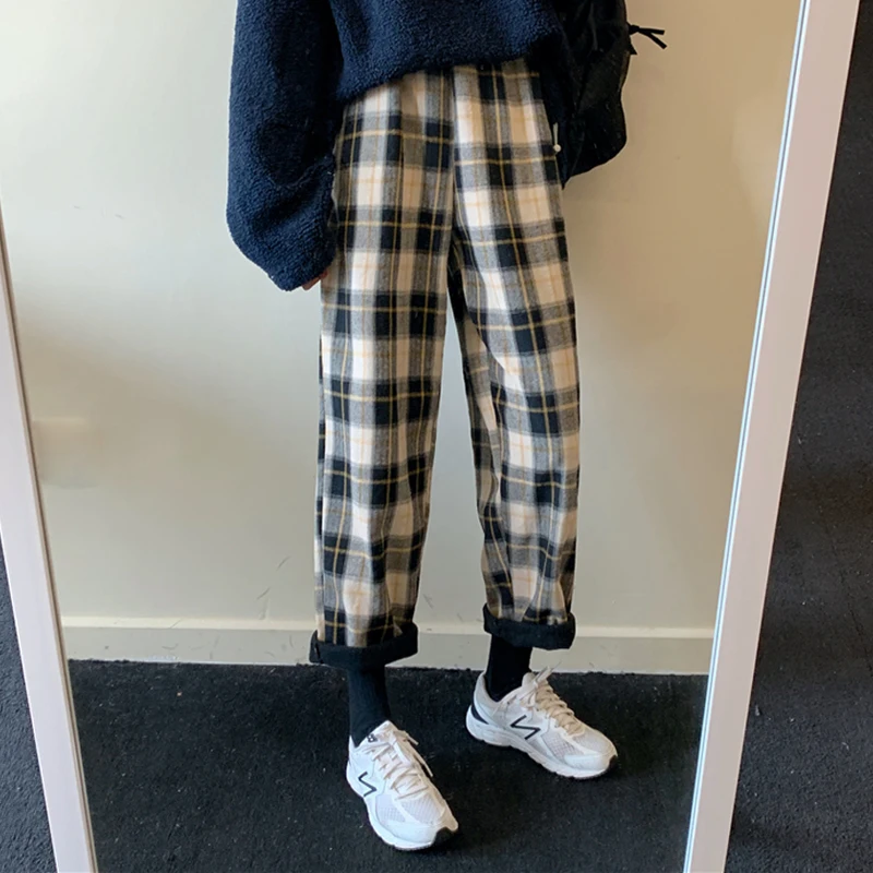Harajuku Plaid Pants For Women Trousers 2020 Streetwear Woman Harem Pants Autumn Ladies Causal Pants Plus Size
Harajuku Plaid Pants For Women Trousers 2020 Streetwear Woman Harem Pants Autumn Ladies Causal Pants Plus Size
