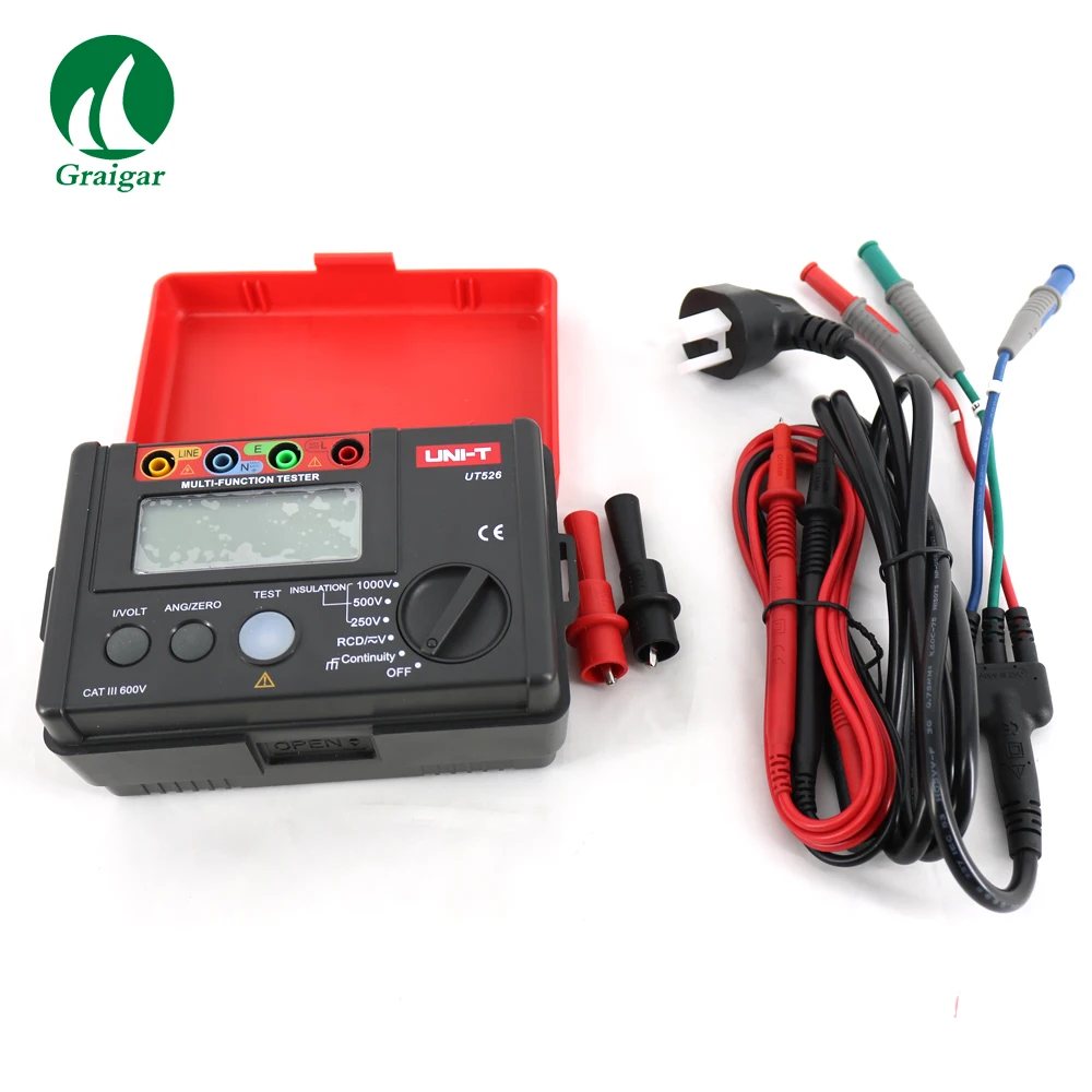 UT526 4 in 1 Insulation Tester Earth Resistance Meter+1000V+RCD+Continuity+ac/dc
UT526 4 in 1 Insulation Tester Earth Resistance Meter+1000V+RCD+Continuity+ac/dc