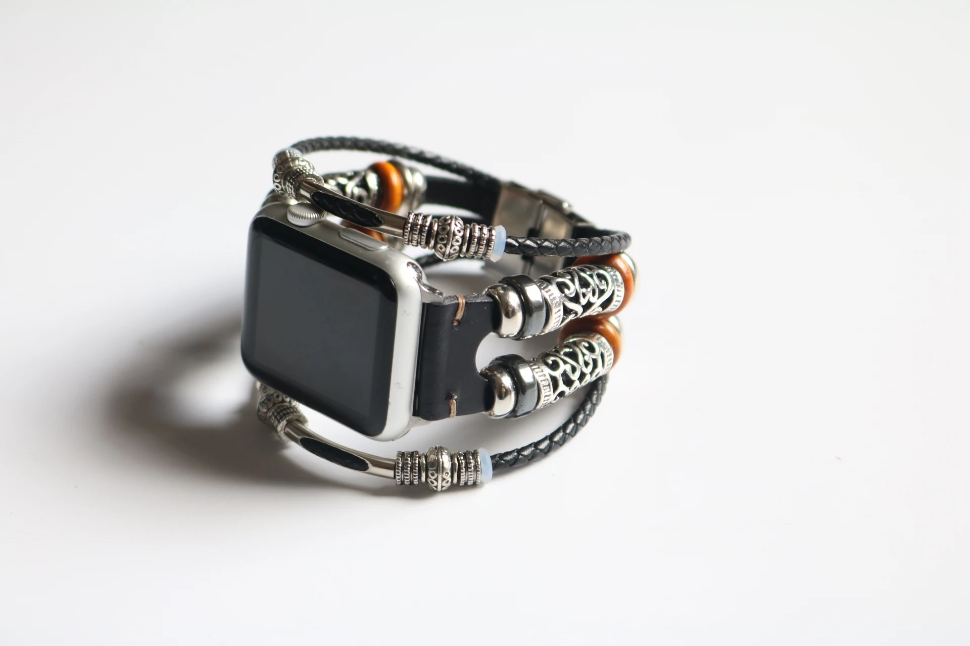 Bracelet for Apple Watch Band 44mm Vintage Genuine Leather 304 Stainless Buckle DIY Bohemian Strap for iWatch 38 40 42 Wristband
Bracelet for Apple Watch Band 44mm Vintage Genuine Leather 304 Stainless Buckle DIY Bohemian Strap for iWatch 38 40 42 Wristband