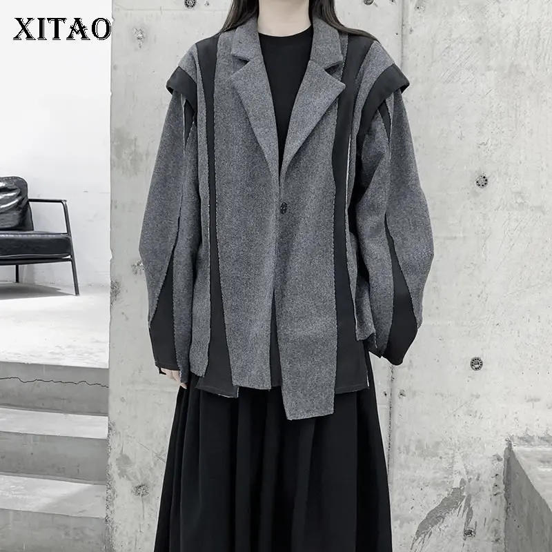 XITAO Короткое женское пальто из смешанных материалов, модное асимметричное лоскутное пальто с отложным воротником, зима 2021, новое уличное Тр...
XITAO Короткое женское пальто из смешанных материалов, модное асимметричное лоскутное пальто с отложным воротником, зима 2021, новое уличное Тр...