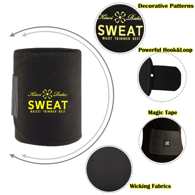 Men Waist Trimmer Weight Loss Wrap Sweat Sauna Slim Belt for and Women Neoprene Belly Fat Slimming Stomach Back Support Band | Мужская