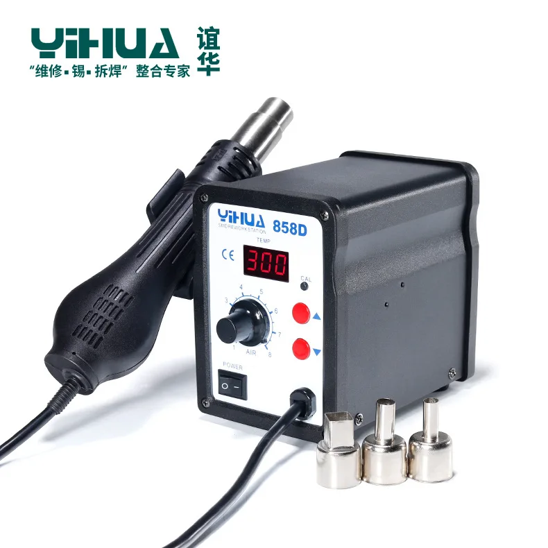 Паяльная станция YIHUA 858D паяльная с термофеном и цифровым дисплеем 650 Вт BGA 110 В/220 В |