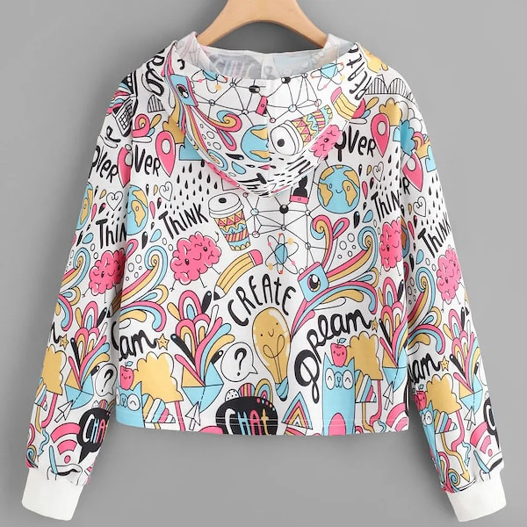 Graffiti Letter Prin Long Sleeve Hooded Casual Hoodie Thicken Warm Thick Streetwear Kawaii Hoodie Autumn Winter Woman
Graffiti Letter Prin Long Sleeve Hooded Casual Hoodie Thicken Warm Thick Streetwear Kawaii Hoodie Autumn Winter Woman