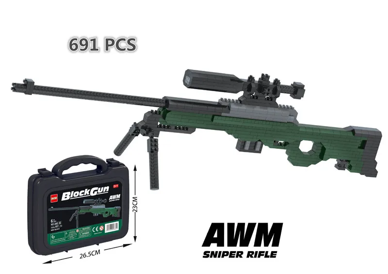 Новый дизайн мини-конструктор Creat Idea AWM AK47 VSK-94 98K HK416C строительные блоки кирпичи