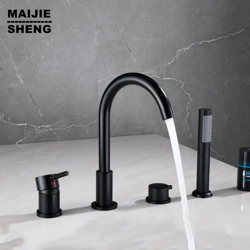 Black Bathroom Bathtub Faucet 2 Mode Water Cold and Hot Mixer Crane,Bath Faucet with Hand Shower Brass Chrome Finished
Black Bathroom Bathtub Faucet 2 Mode Water Cold and Hot Mixer Crane,Bath Faucet with Hand Shower Brass Chrome Finished