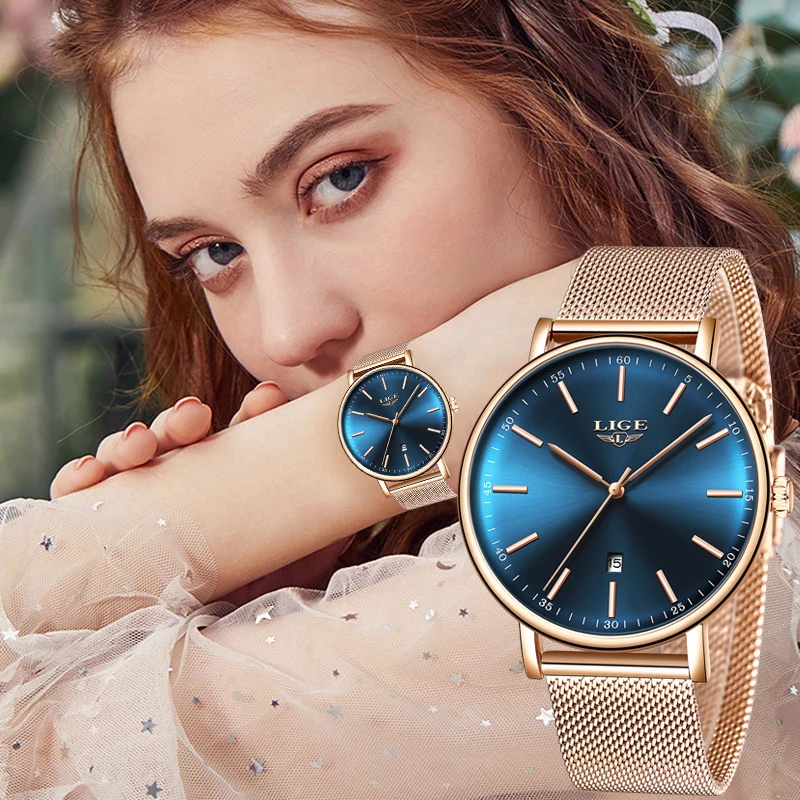 Fashion Women Watch Luxury LIGE Casual Simple Ladies Daily Dress Mesh Wristwatch Minimalist Waterproof Quartz Female Clock+Box
Fashion Women Watch Luxury LIGE Casual Simple Ladies Daily Dress Mesh Wristwatch Minimalist Waterproof Quartz Female Clock+Box