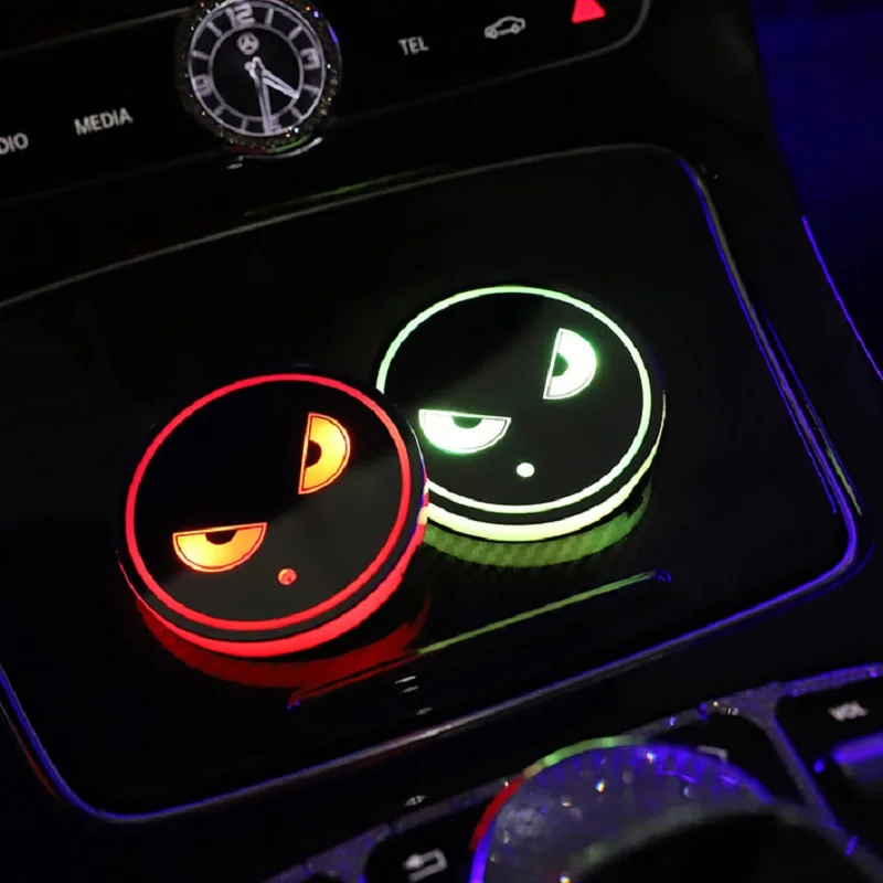 2X светодиодный автомобильный подстаканник с логотипом светильник для Toyota Nissan Ford