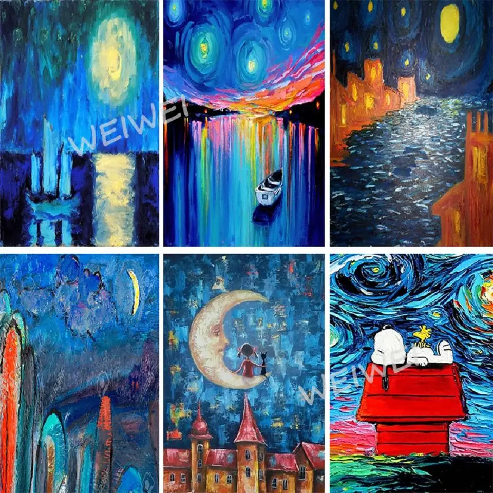 Diy Diamond Painting Abstract Art Starry Sky Landscape Full Square/round Drill Mosaic Picture Embroidery Cross Stitch Home Decor
Diy Diamond Painting Abstract Art Starry Sky Landscape Full Square/round Drill Mosaic Picture Embroidery Cross Stitch Home Decor