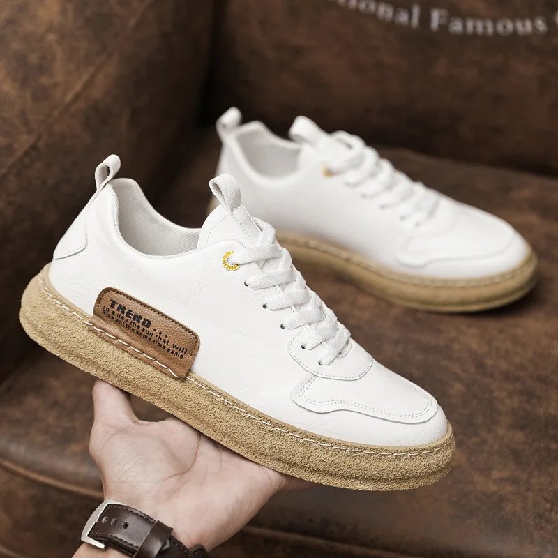 Мужские дышащие кроссовки, Белые Повседневные кроссовки с низким верхом, на шнуровке, в Корейском стиле, весна 2021
Мужские дышащие кроссовки, Белые Повседневные кроссовки с низким верхом, на шнуровке, в Корейском стиле, весна 2021