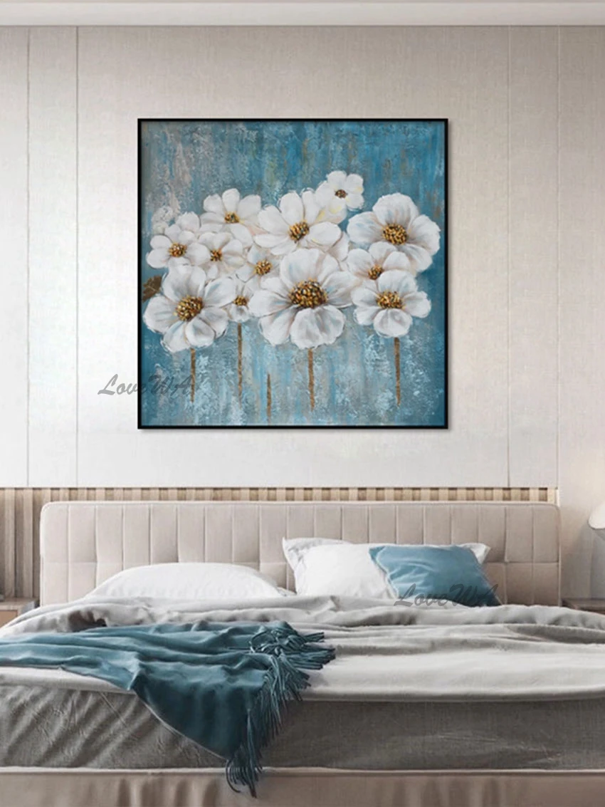 No Framed Wall Art Decoration Modern Simple White Flower Oil Painting Picture For Living Room Home Canvas Quality Artwork
No Framed Wall Art Decoration Modern Simple White Flower Oil Painting Picture For Living Room Home Canvas Quality Artwork