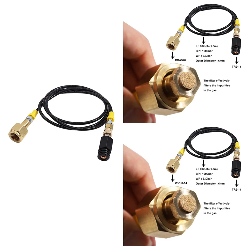 with Filter CO2 Tank Adapter Soda High Pressure Hose Kit Accessories for SodaStream for Home Office 1.5M
with Filter CO2 Tank Adapter Soda High Pressure Hose Kit Accessories for SodaStream for Home Office 1.5M