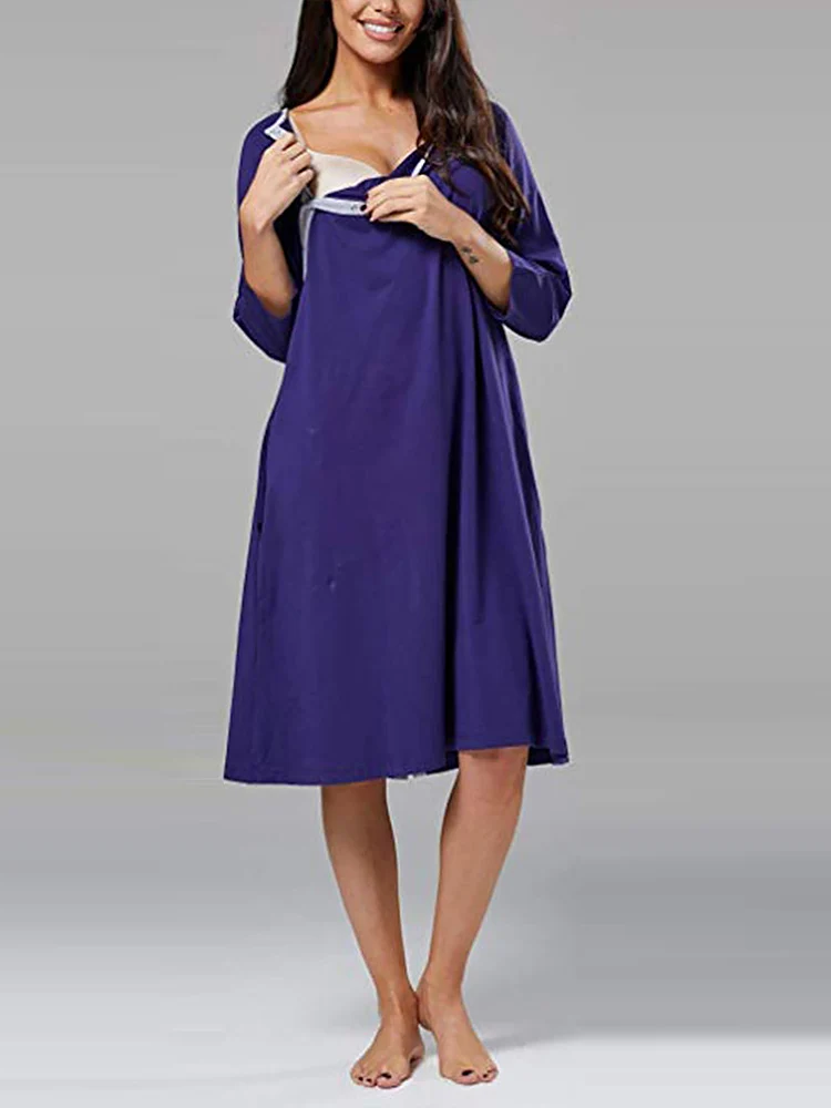 Homewear Nursing Feeding Maternity Dresses Loose Clothing Casual Summer Pregnant Women Clothes Top Breastfeeding Pregnancy Dress
Homewear Nursing Feeding Maternity Dresses Loose Clothing Casual Summer Pregnant Women Clothes Top Breastfeeding Pregnancy Dress
