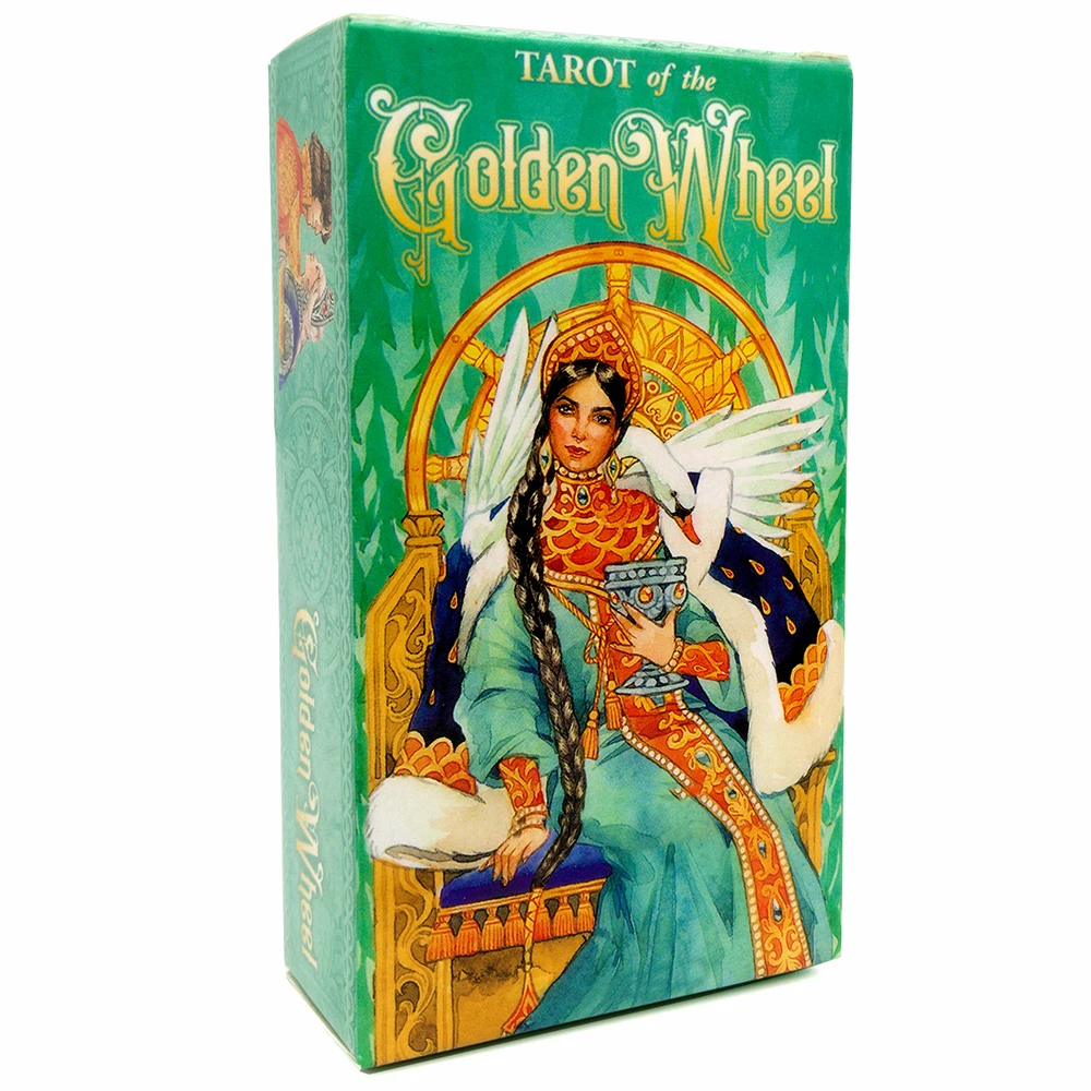 Tarot Of The Golden Wheel a sacred symbol of karma the sun the infinite cycles of life conveys the Fool through the Major 
Tarot Of The Golden Wheel a sacred symbol of karma the sun the infinite cycles of life conveys the Fool through the Major