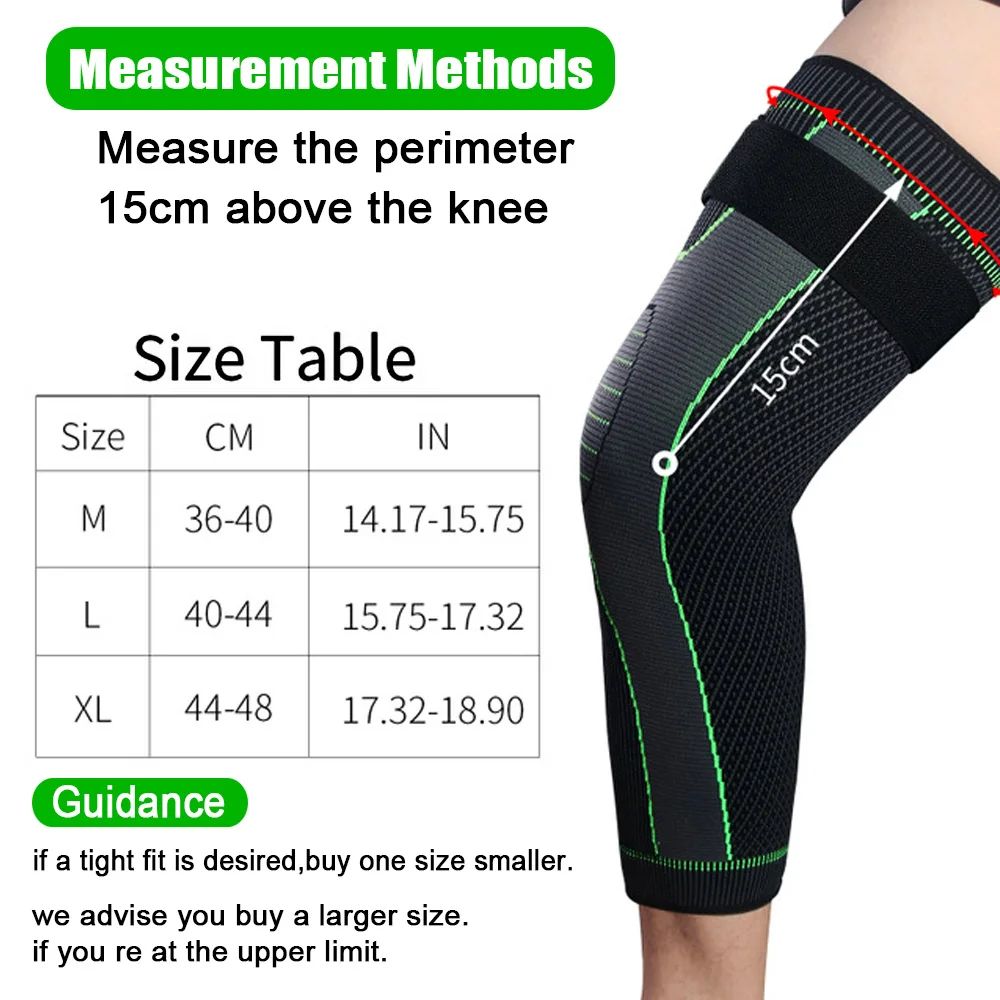 1Pair Sports Compression Leg Sleeves with Elastic Straps Extra Long Leg Brace Knee Support for Basketball Football & Knee Pain 
1Pair Sports Compression Leg Sleeves with Elastic Straps Extra Long Leg Brace Knee Support for Basketball Football & Knee Pain