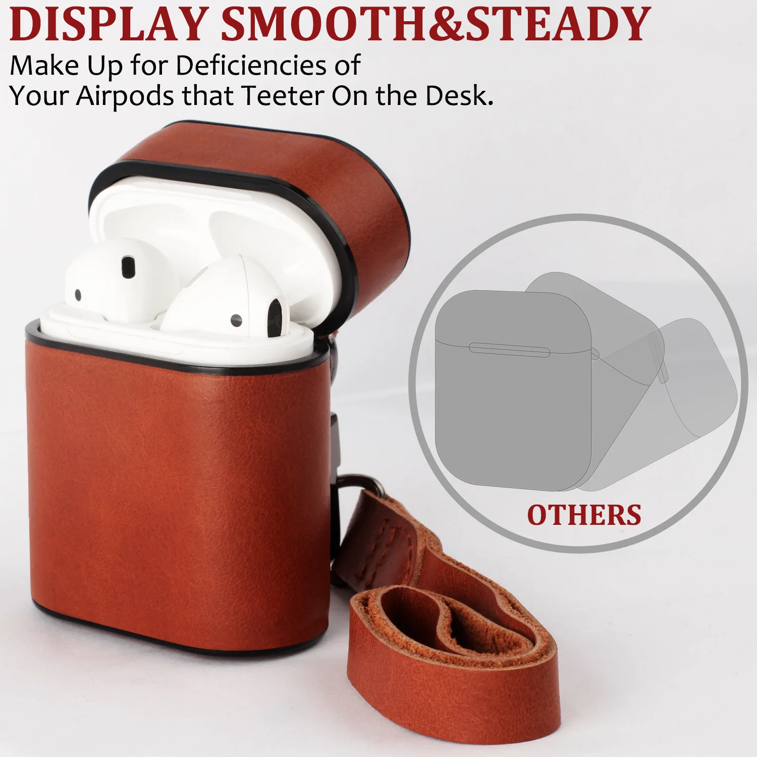 Luxury Protective Case for Apple Airpods 1 2 Leather Wireless Bluetooth Earphone Cover Charging Bag with Lanyard for Airpods Pro
Luxury Protective Case for Apple Airpods 1 2 Leather Wireless Bluetooth Earphone Cover Charging Bag with Lanyard for Airpods Pro