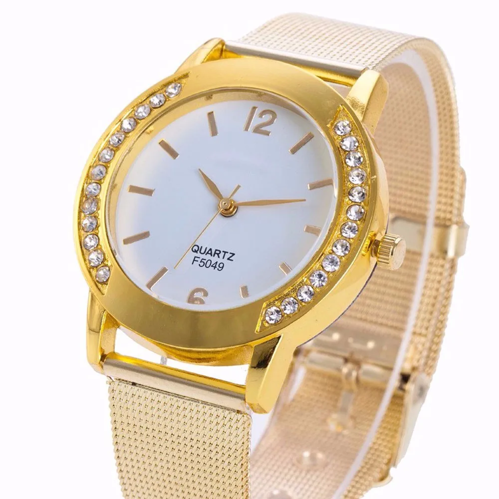 Women's Watch Luxury Gold Crystal Fashion Women Crystal Golden Stainless Steel Analog Quartz Wrist Watch Bracelet reloj mujer
Women's Watch Luxury Gold Crystal Fashion Women Crystal Golden Stainless Steel Analog Quartz Wrist Watch Bracelet reloj mujer