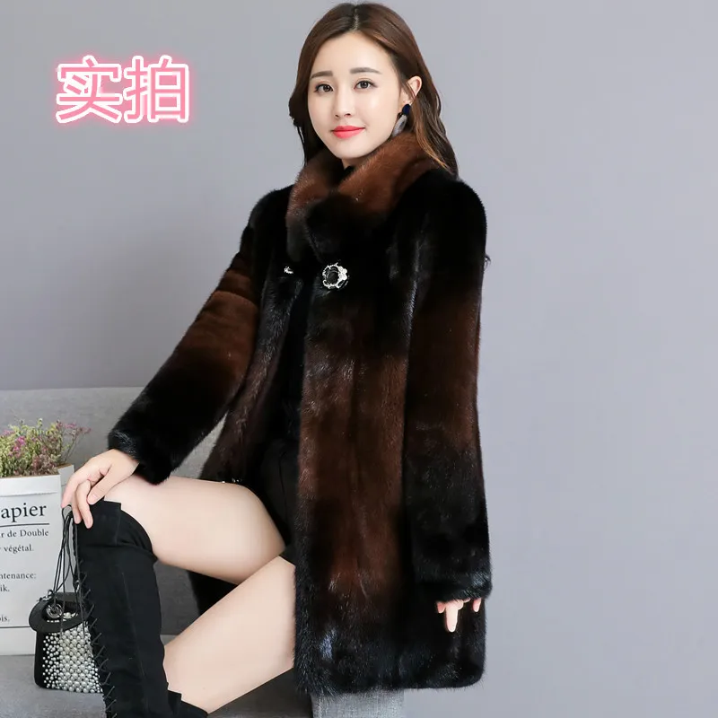 Autumn Winter Female Long Faux Fur Mink Coat Thick Warm Covered Button Turn-down Collar Jacket Women Teddy Outerwear
Autumn Winter Female Long Faux Fur Mink Coat Thick Warm Covered Button Turn-down Collar Jacket Women Teddy Outerwear