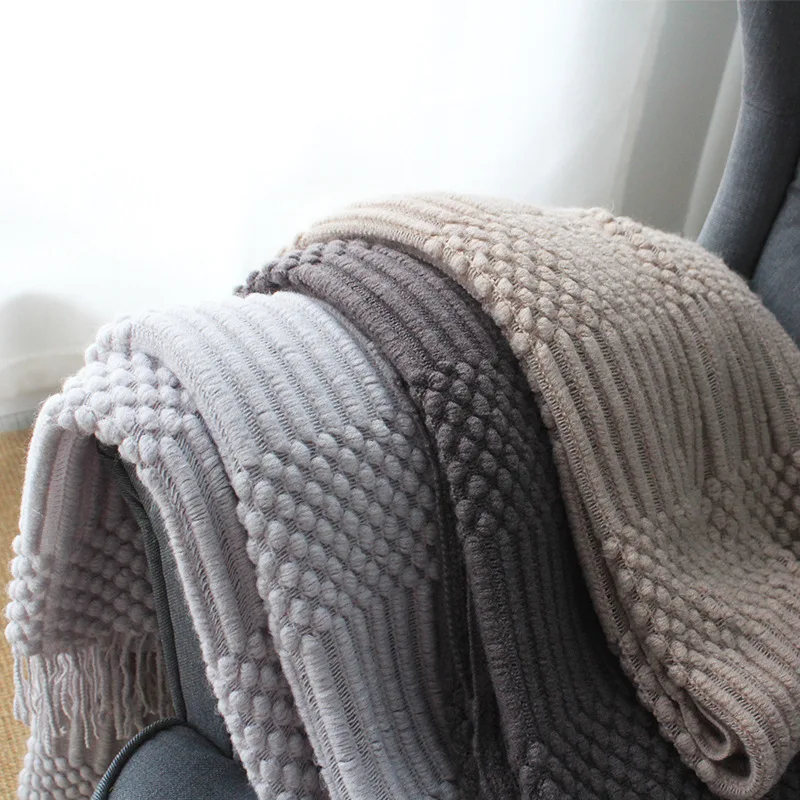 Blanket Knitting Spring and Summer Air Conditioning Small Blanket Nordic Pure Color Blanket Home Nap Blanket Bubble Blanket
Blanket Knitting Spring and Summer Air Conditioning Small Blanket Nordic Pure Color Blanket Home Nap Blanket Bubble Blanket