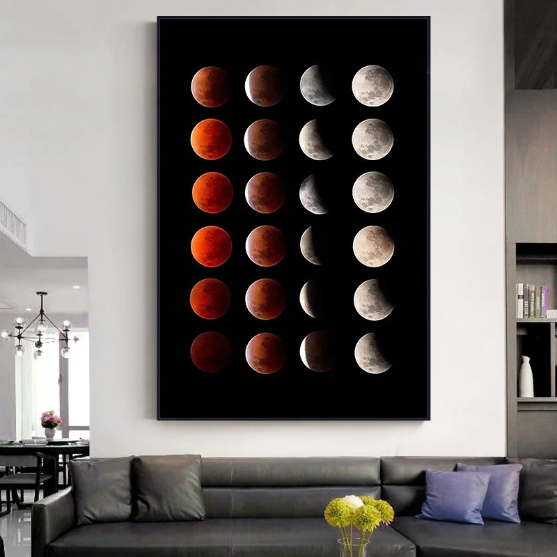 Large Size Lunar Eclipse Process Wall Art Painting Minimalism Canvas Poster Print Universe Picture Art Painting Home Decoration
Large Size Lunar Eclipse Process Wall Art Painting Minimalism Canvas Poster Print Universe Picture Art Painting Home Decoration