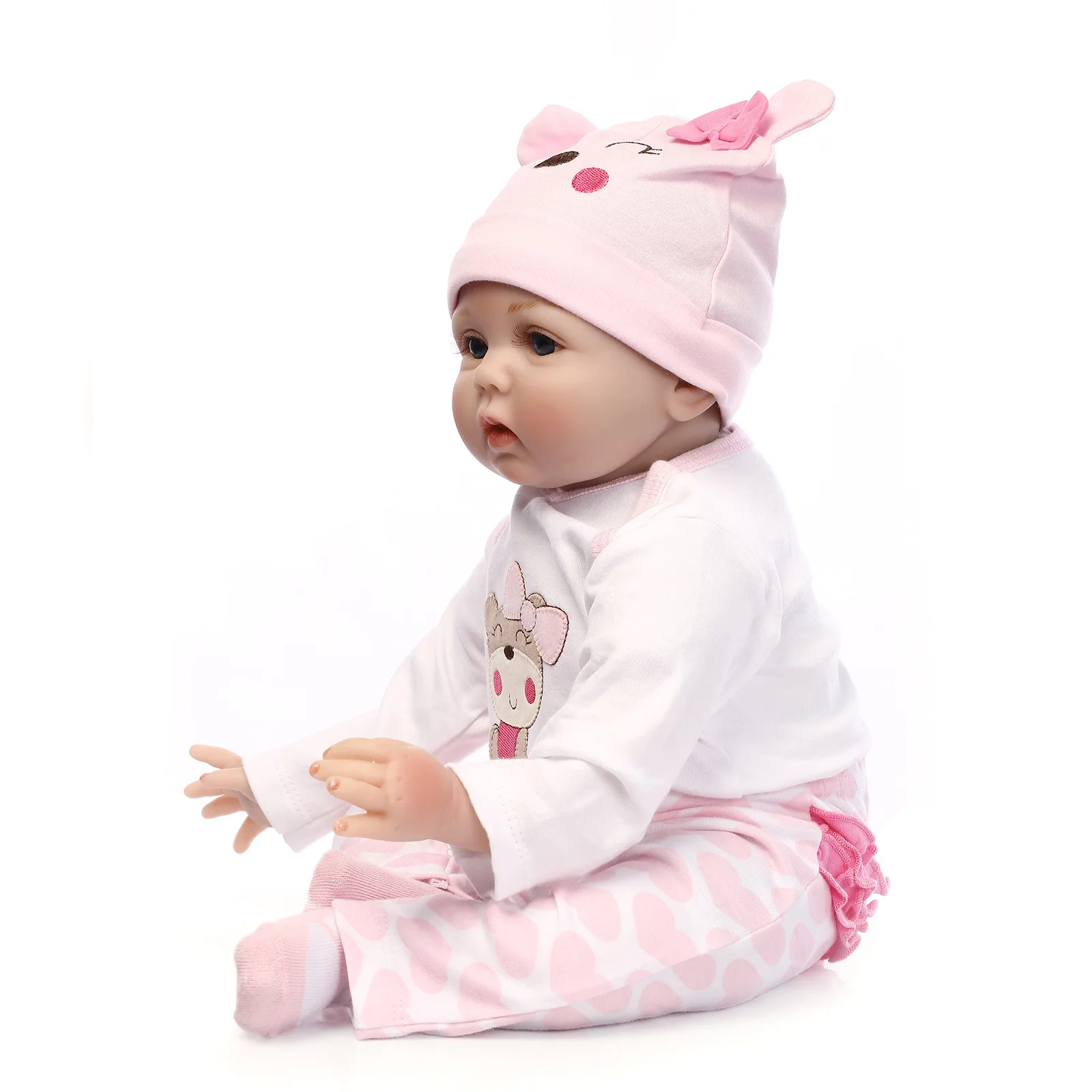 Mini Dolls For Girls Silicone Reborn Baby Dolls Cute Baby Reborn In Pink Suit About 40cm
Mini Dolls For Girls Silicone Reborn Baby Dolls Cute Baby Reborn In Pink Suit About 40cm