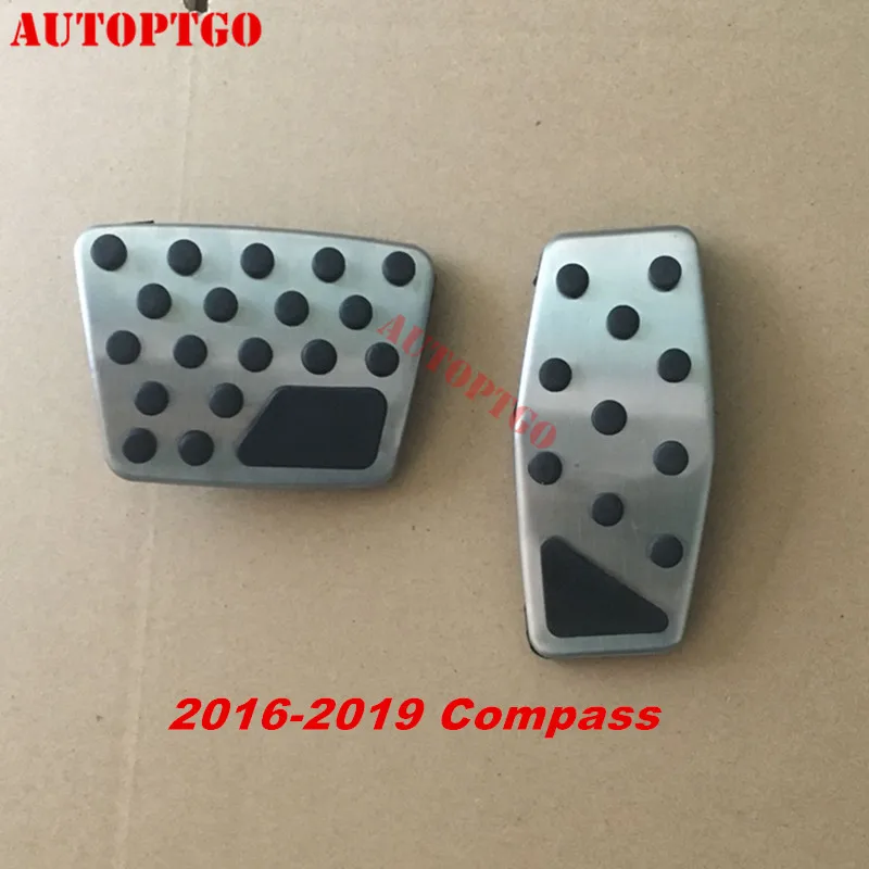 Metal AT Car Accelerator Brake Foot Pedal Pad Cover Accessory Kit For Jeep Compass Renegade 2016-2019 
Metal AT Car Accelerator Brake Foot Pedal Pad Cover Accessory Kit For Jeep Compass Renegade 2016-2019