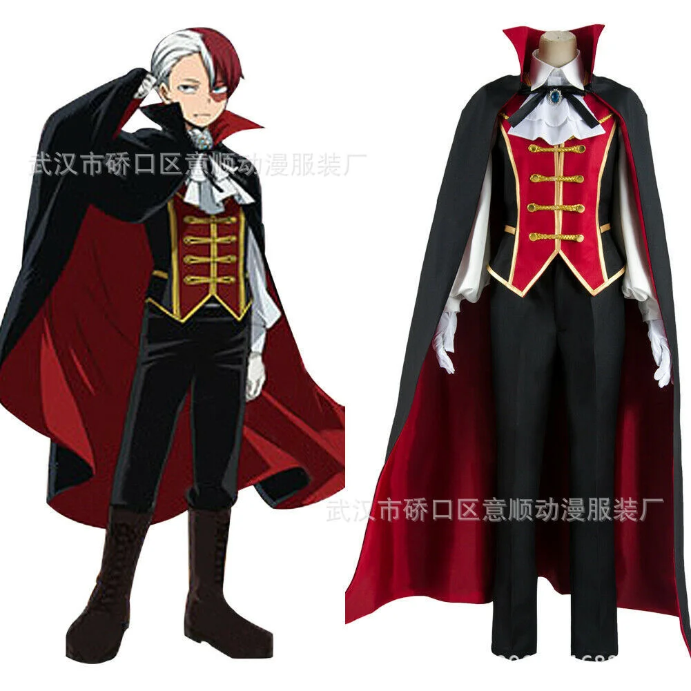 Anime Todoroki Shoto My Hero Academia Cosplay Costume Wigs Halloween Costumes Vampire Prince earl cosplay cloak
Anime Todoroki Shoto My Hero Academia Cosplay Costume Wigs Halloween Costumes Vampire Prince earl cosplay cloak