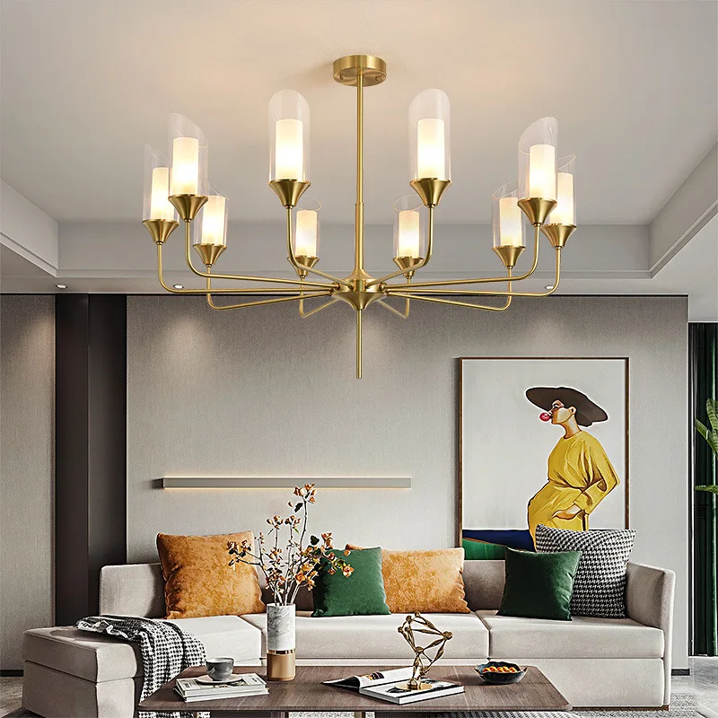 Nordic Minimalist Dining Room Copper Glass Chandelier Modern Living Room Lights New Chandelier LED Pendant Lights
Nordic Minimalist Dining Room Copper Glass Chandelier Modern Living Room Lights New Chandelier LED Pendant Lights