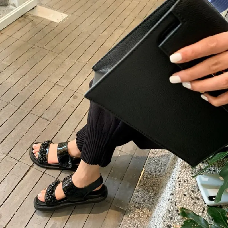 RIZABINA 2021 Women Real Leather Sandals Shoes Pearl Hook&Loop Solid Color Casual Daily Summer Ladies Footwear Size 34-39
RIZABINA 2021 Women Real Leather Sandals Shoes Pearl Hook&Loop Solid Color Casual Daily Summer Ladies Footwear Size 34-39