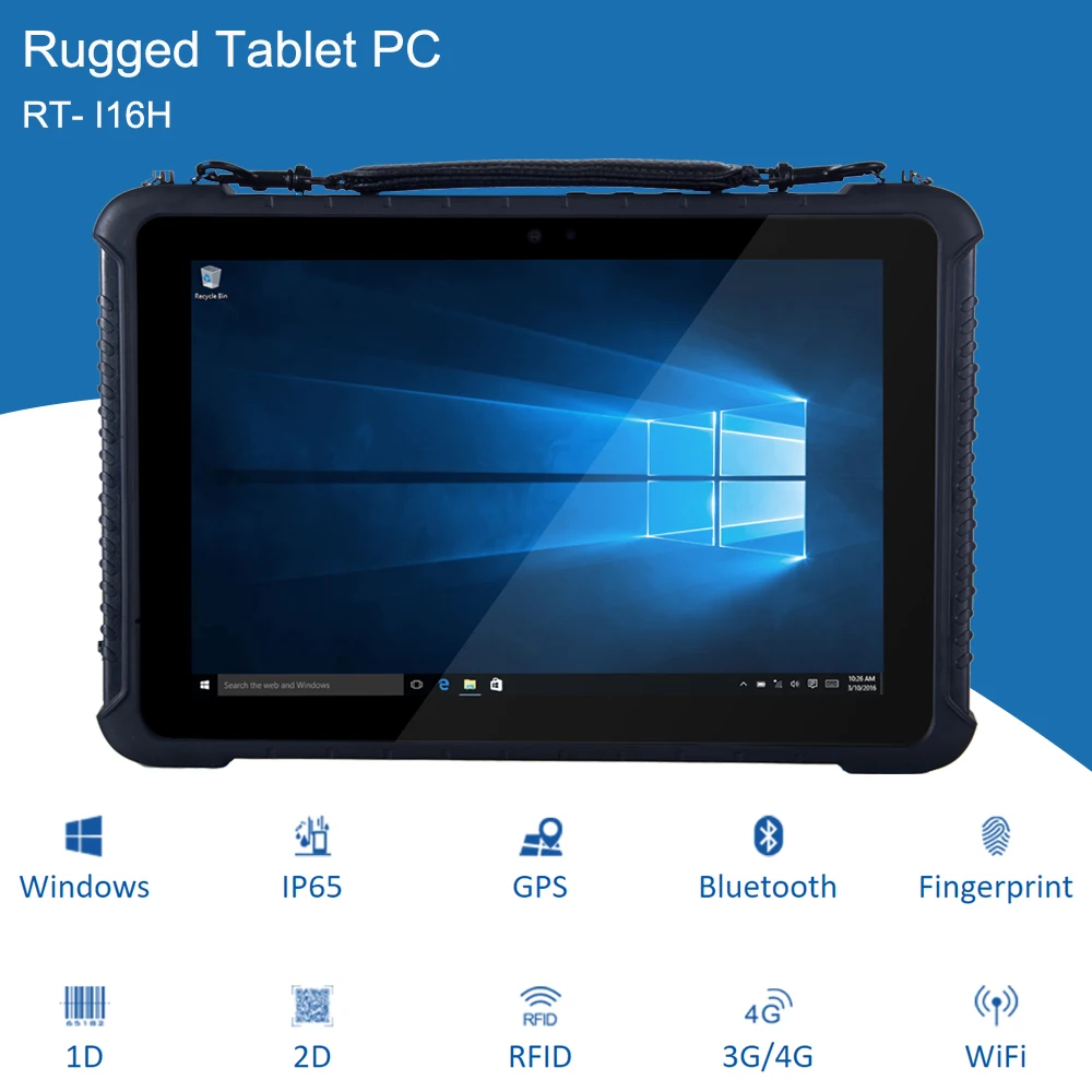 I16H 700cd/m2 10 "Windows водонепроницаемый IP65 промышленный сканер штрихкода GSM 4G WIFI BT4.0 GPS