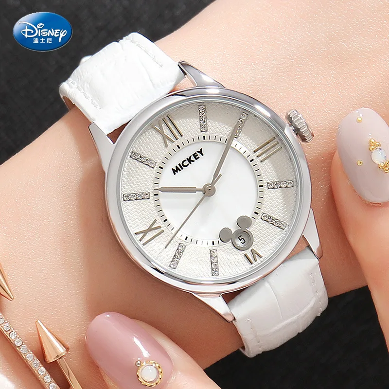 Disney Mickey Mouse Quartz Girl Watch Diamond 3Bar Waterproof Simple Fashion Round Leather Strap Children Watch Alloy Buckle 
Disney Mickey Mouse Quartz Girl Watch Diamond 3Bar Waterproof Simple Fashion Round Leather Strap Children Watch Alloy Buckle