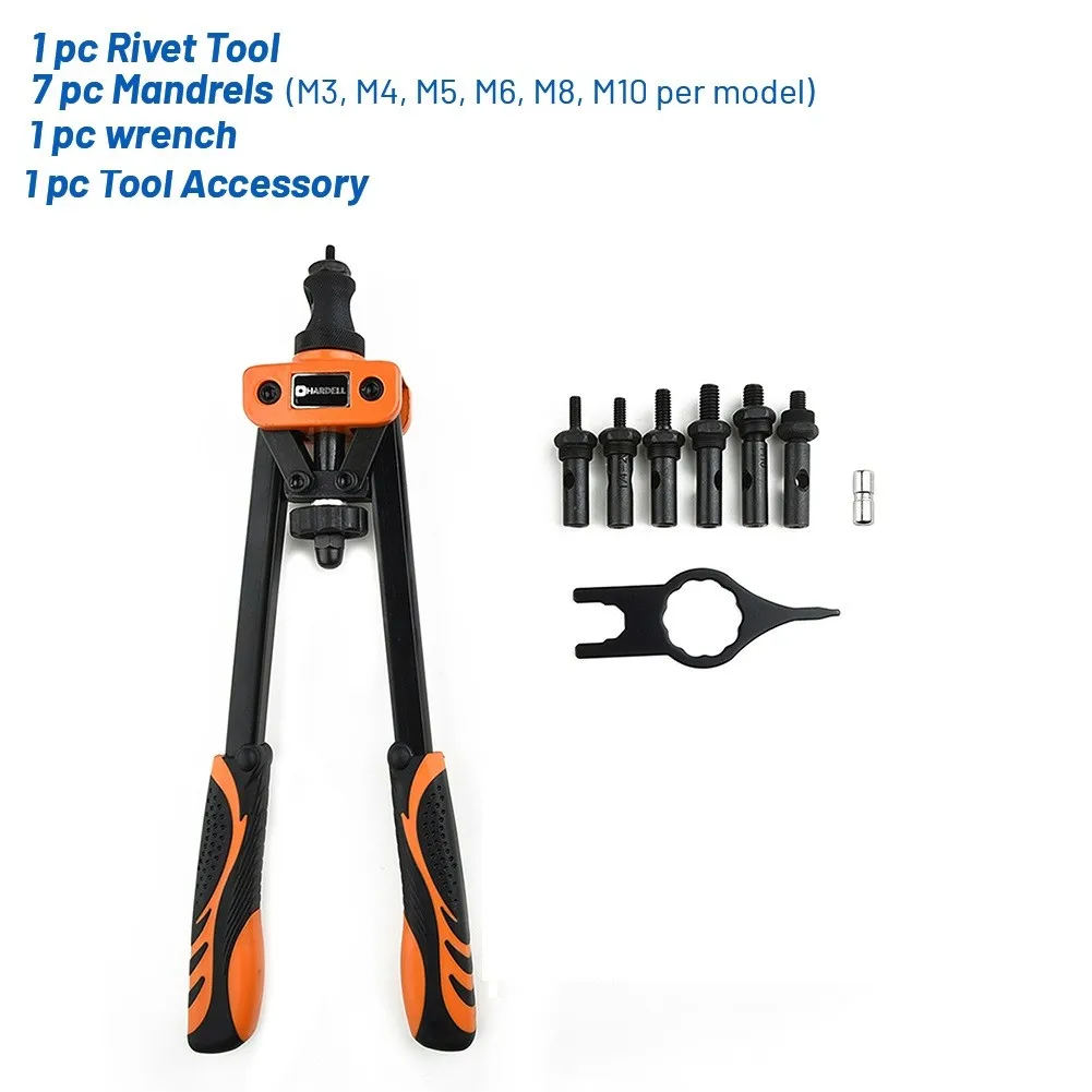 Riveting Kit Rivet Nuts M3 M4 M5 M6 M8 M10 Hand Rivet Nut Gun Set Mandrels With 150pcs Rivet Nuts
Riveting Kit Rivet Nuts M3 M4 M5 M6 M8 M10 Hand Rivet Nut Gun Set Mandrels With 150pcs Rivet Nuts